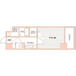 ラヴィール名駅南 1Kの間取図画像