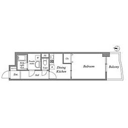 グランシャリオ名駅南 1DKの間取図画像