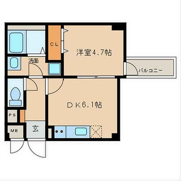 愛知県名古屋市中村区則武１丁目(賃貸アパート1DK・2階・30.04㎡)の写真 その2