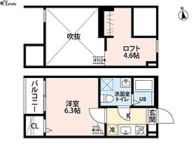 愛知県名古屋市中川区五女子２丁目（賃貸アパート1K・2階・21.62㎡） その2