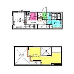 名古屋市営鶴舞線 鶴舞駅 徒歩8分の賃貸アパート 1階ワンルームの間取り