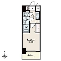S-RESIDENCE尾頭橋 1Kの間取図画像