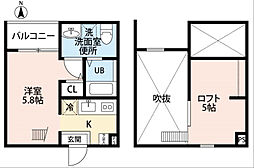 名古屋市営名城線 志賀本通駅 徒歩3分の賃貸アパート 1階1Kの間取り