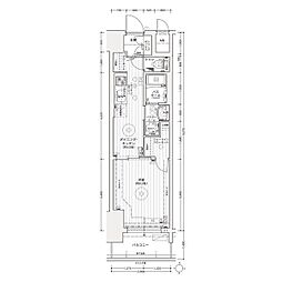 名古屋臨海高速あおなみ線 ささしまライブ駅 徒歩8分の賃貸マンション 9階1DKの間取り