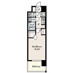 名古屋市営名城線 志賀本通駅 徒歩3分の賃貸マンション 11階1Kの間取り