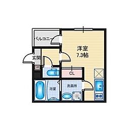 JR東海道本線 尾頭橋駅 徒歩10分の賃貸アパート 2階1Kの間取り