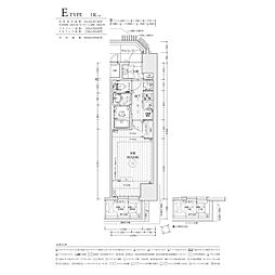 名古屋市営東山線 中村公園駅 徒歩4分の賃貸マンション 8階1Kの間取り