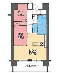 名古屋市営名港線 六番町駅 徒歩1分の賃貸マンション 5階2LDKの間取り