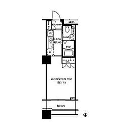 JR中央本線 名古屋駅 徒歩10分の賃貸マンション 3階1Kの間取り