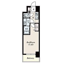 名古屋市営鶴舞線 浄心駅 徒歩3分の賃貸マンション 8階1Kの間取り
