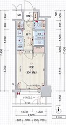 名古屋市営鶴舞線 大須観音駅 徒歩1分の賃貸マンション 5階1Kの間取り