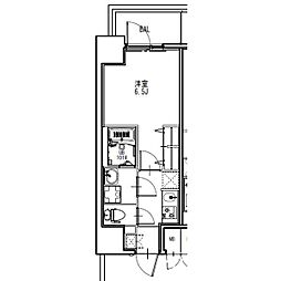 JR中央本線 金山駅 徒歩7分の賃貸マンション 6階1Kの間取り
