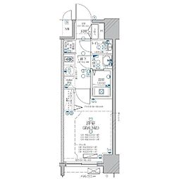 名古屋市営名城線 矢場町駅 徒歩9分の賃貸マンション 10階1Kの間取り