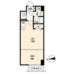 名古屋市営東山線 亀島駅 徒歩6分の賃貸マンション 5階1LDKの間取り