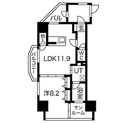 名古屋臨海高速あおなみ線 荒子駅 徒歩1分の賃貸マンション 10階1LDKの間取り
