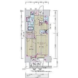 名古屋市営桜通線 丸の内駅 徒歩8分の賃貸マンション 3階1LDKの間取り