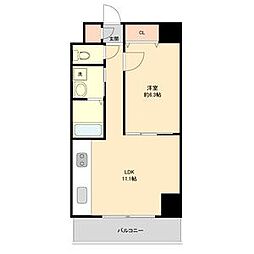 名古屋市営東山線 新栄町駅 徒歩5分の賃貸マンション 4階1LDKの間取り