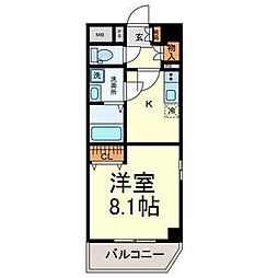 名古屋市営名城線 黒川駅 徒歩11分の賃貸マンション 3階1Kの間取り