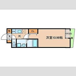 名古屋市営桜通線 太閤通駅 徒歩6分の賃貸マンション 1階1Kの間取り