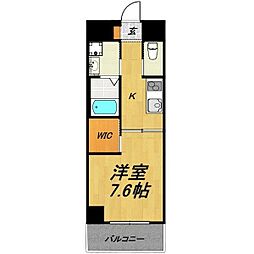 名古屋市営鶴舞線 浄心駅 徒歩5分の賃貸マンション 4階1Kの間取り
