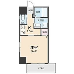 名古屋臨海高速あおなみ線 ささしまライブ駅 徒歩5分の賃貸マンション 1階1Kの間取り