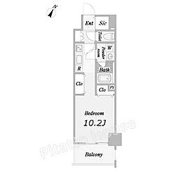 JR中央本線 鶴舞駅 徒歩4分の賃貸マンション 7階ワンルームの間取り