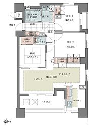 名古屋市営桜通線 丸の内駅 徒歩3分の賃貸マンション 6階3LDKの間取り