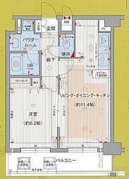 名古屋市営名城線 上前津駅 徒歩8分の賃貸マンション 10階1LDKの間取り