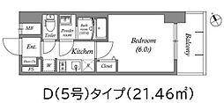 名古屋臨海高速あおなみ線 ささしまライブ駅 徒歩9分の賃貸マンション 8階1Kの間取り