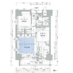 名古屋市営鶴舞線 丸の内駅 徒歩6分の賃貸マンション 5階2LDKの間取り