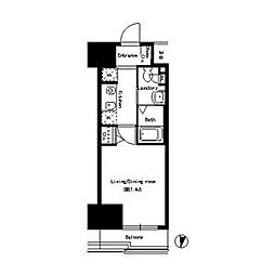 名古屋市営桜通線 丸の内駅 徒歩1分の賃貸マンション 13階1Kの間取り