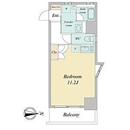 BSRESIDENCESAKAE ワンルームの間取図画像