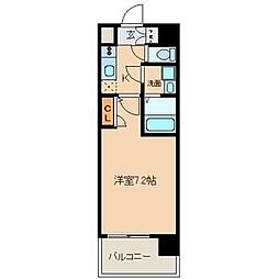 名古屋市営東山線 名古屋駅 徒歩7分の賃貸マンション 14階1Kの間取り