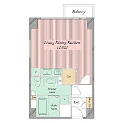 名古屋市営名城線 矢場町駅 徒歩5分の賃貸マンション 10階ワンルームの間取り