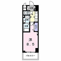 名古屋臨海高速あおなみ線 ささしまライブ駅 徒歩7分の賃貸マンション 11階1Kの間取り