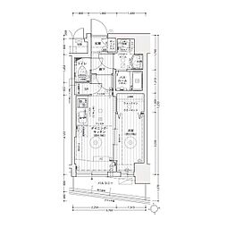 名古屋市営名城線 東別院駅 徒歩5分の賃貸マンション 5階1DKの間取り