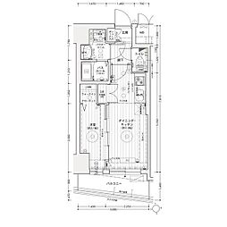 名古屋市営名城線 東別院駅 徒歩5分の賃貸マンション 7階1DKの間取り