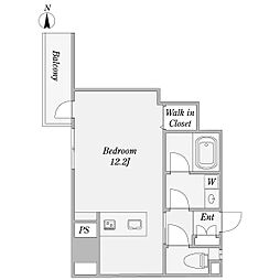 名古屋市営名城線 金山駅 徒歩6分の賃貸マンション 4階ワンルームの間取り