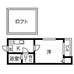 プティオランジュ 1SKの間取図画像