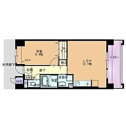名古屋市営鶴舞線 上前津駅 徒歩6分の賃貸マンション 8階1LDKの間取り