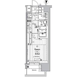 名古屋市営名城線 矢場町駅 徒歩9分の賃貸マンション 11階1Kの間取り