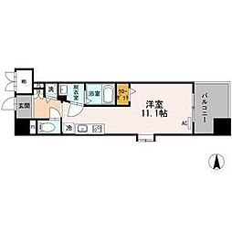 JR東海道本線 名古屋駅 徒歩9分の賃貸マンション 3階ワンルームの間取り