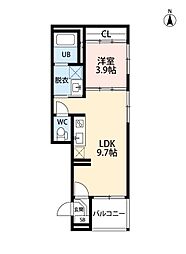 名古屋市営名城線 志賀本通駅 徒歩7分の賃貸アパート 3階1LDKの間取り