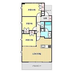 名鉄名古屋本線 栄生駅 徒歩2分の賃貸マンション 3階3LDKの間取り