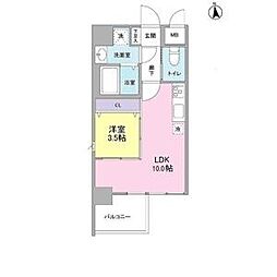 名古屋市営名城線 東別院駅 徒歩8分の賃貸マンション 7階1LDKの間取り
