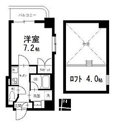 JR東海道本線 名古屋駅 徒歩5分の賃貸マンション 7階1SKの間取り