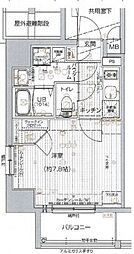 名古屋市営名城線 東別院駅 徒歩8分の賃貸マンション 11階1Kの間取り