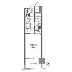 名古屋市営鶴舞線 鶴舞駅 徒歩9分の賃貸マンション 4階1Kの間取り