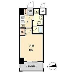 名古屋市営名城線 上前津駅 徒歩6分の賃貸マンション 7階1Kの間取り