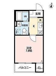 名古屋市営名港線 日比野駅 徒歩4分の賃貸アパート 3階1Kの間取り